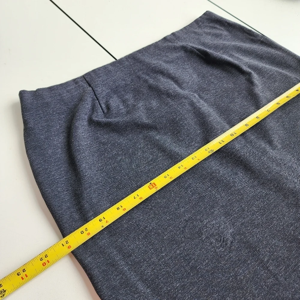 J.Jill Charcoal Gray Womens Pull On Stretch Ponte Pencil Skirt Jersey Petite MP